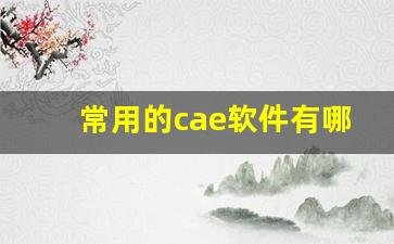 常用的cae软件有哪些