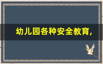 幼儿园各种安全教育,幼儿园在园安全教育