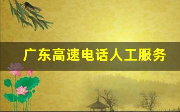 广东高速电话人工服务电话,广州高速电话96659