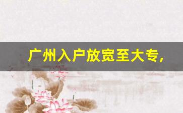 广州入户放宽至大专,超过45岁怎样入户广州