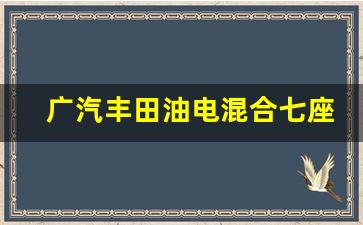 广汽丰田油电混合七座车型,丰田7座suv车型