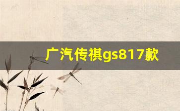 广汽传祺gs817款