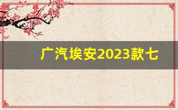 广汽埃安2023款七座,埃安商务车多少钱