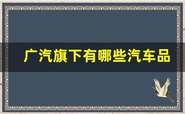 广汽旗下有哪些汽车品牌,广汽汽车系列大全