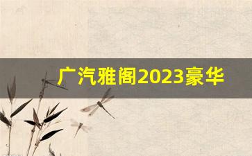 广汽雅阁2023豪华版落地价格,雅阁2023新款落地价多少