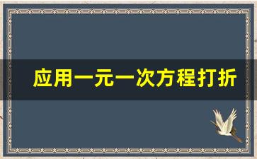 应用一元一次方程打折销售题目大全