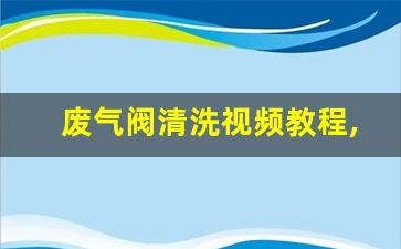 废气阀清洗视频教程,油水分离器清洗方法