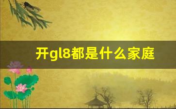 开gl8都是什么家庭