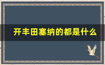 开丰田塞纳的都是什么人