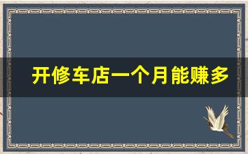 开修车店一个月能赚多少