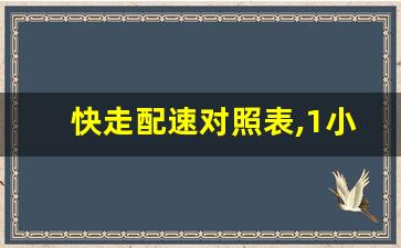 快走配速对照表,1小时走5公里是快走吗