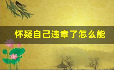 怀疑自己违章了怎么能立刻查询到,不确定违章,多久算安全