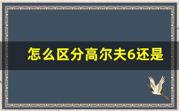 怎么区分高尔夫6还是7,高尔夫六代七代区别