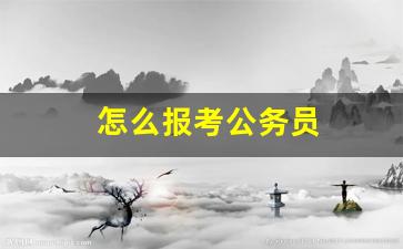 怎么报考公务员