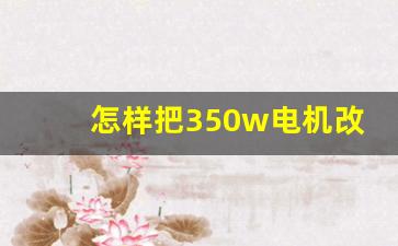 怎样把350w电机改成500w