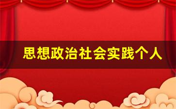 思想政治社会实践个人总结,关于思政的个人总结