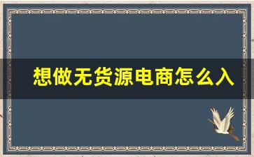 想做无货源电商怎么入手