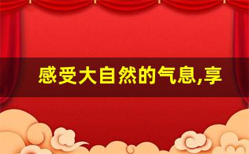 感受大自然的气息,享受美好生活,行走于山水间的唯美句子