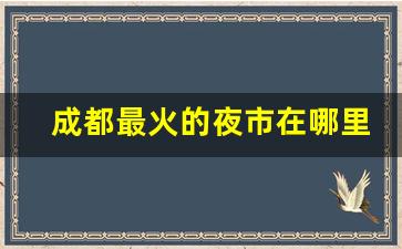 成都最火的夜市在哪里,成都十大必吃夜宵店