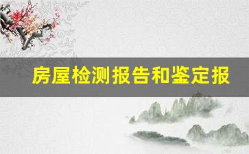 房屋检测报告和鉴定报告