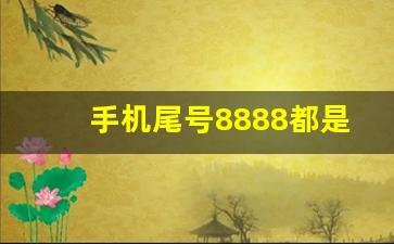 手机尾号8888都是什么人,手机号有必要买靓号吗