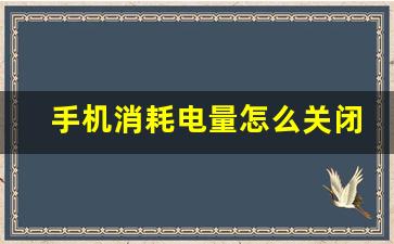 手机消耗电量怎么关闭,手机正在放电如何关闭