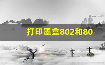 打印墨盒802和803可以通用不