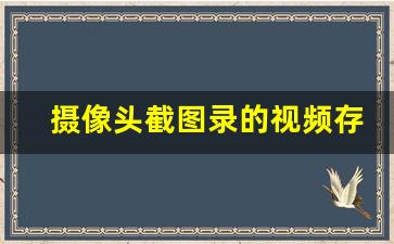 摄像头截图录的视频存在哪,录屏同步到手机本地在哪里找