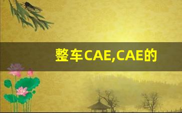 整车CAE,CAE的作用