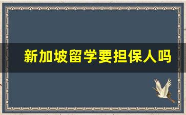 新加坡留学要担保人吗