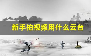 新手拍视频用什么云台好,2023年拍视频用什么设备