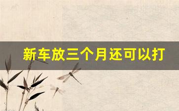 新车放三个月还可以打火吗,新车放6个月不开没事吧