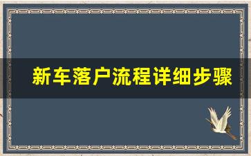 新车落户流程详细步骤