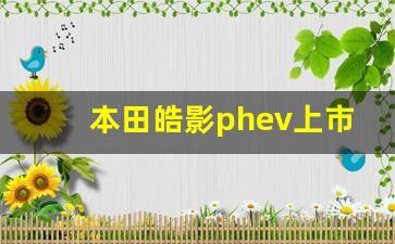 本田皓影phev上市