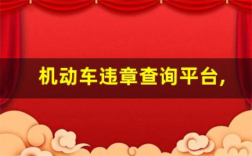 机动车违章查询平台,查违章非本人车辆