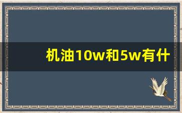 机油10w和5w有什么区别,机油5w40和10w40哪个好