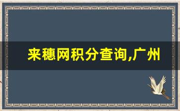 来穗网积分查询,广州积分入学流程