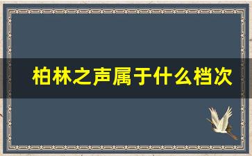 柏林之声属于什么档次,哈曼卡顿算是顶级音响吗