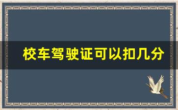 校车驾驶证可以扣几分,校车扣分有哪些