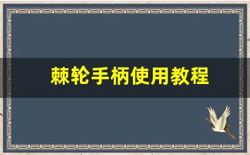 棘轮手柄使用教程