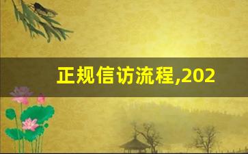 正规信访流程,2023年信访条例全文解读