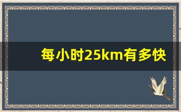 每小时25km有多快