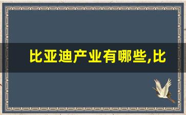 比亚迪产业有哪些,比亚迪核心业务是什么