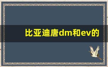 比亚迪唐dm和ev的区别,比亚迪唐dm价格