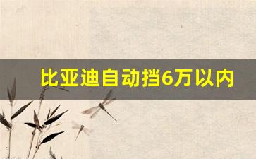 比亚迪自动挡6万以内