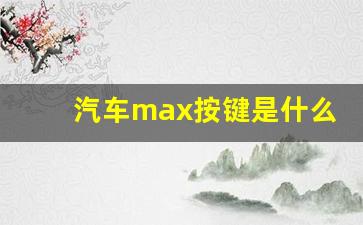 汽车max按键是什么意思