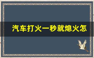 汽车打火一秒就熄火怎么解决