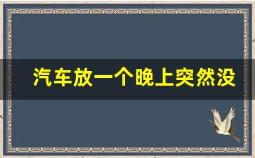 汽车放一个晚上突然没电,汽车没电了是什么原因