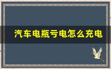 汽车电瓶亏电怎么充电,汽车电瓶没电了如何充电