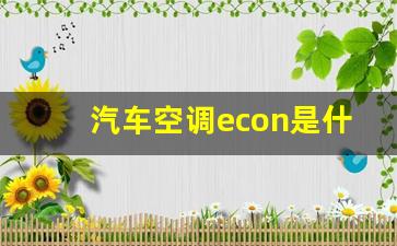 汽车空调econ是什么意思,长期用eco模式伤车吗